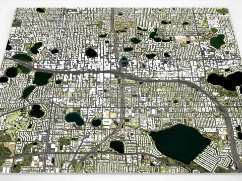 Cityscape Orlando Florida USA 3D Model