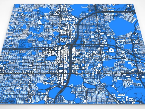 Cityscape Orlando Florida USA 3D Model