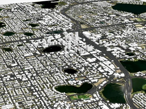 Cityscape Orlando Florida USA 3D Model