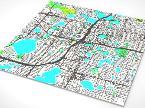 Cityscape Orlando Florida USA 3D Model