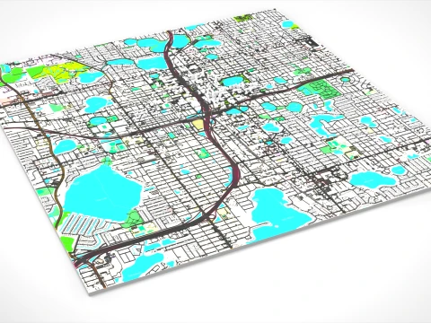 Cityscape Orlando Florida USA 3D Model