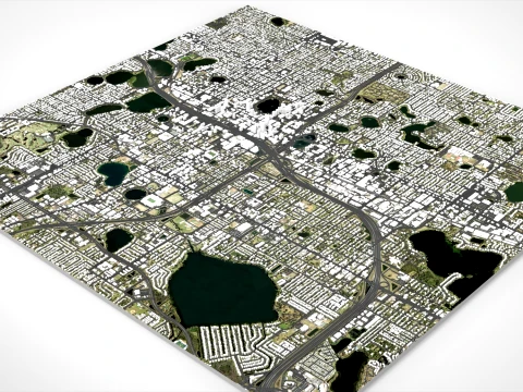 Cityscape Orlando Florida USA 3D Model