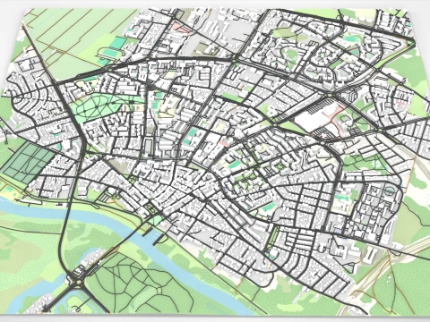 Cityscape Ostroleka Poland 3D Model