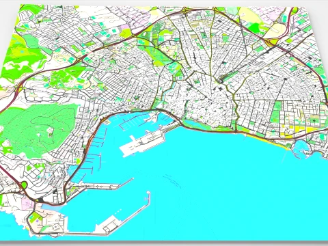 Paisagem urbana de Palma de Maiorca, Espanha Modelo 3D