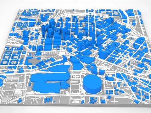 Cityscape Atlanta Georgia USA 3D Model