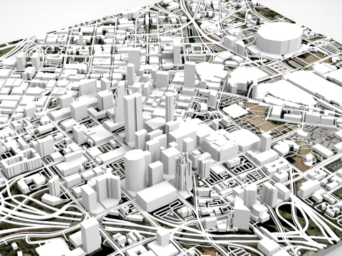 Cityscape Atlanta Georgia USA 3D Model