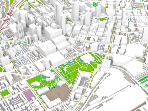 Cityscape Atlanta Georgia USA 3D Model