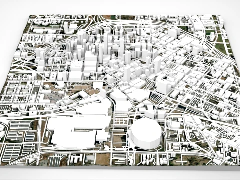 Cityscape Atlanta Georgia USA 3D Model