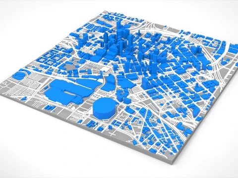 Cityscape Atlanta Georgia USA 3D Model