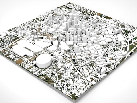 Cityscape Atlanta Georgia USA 3D Model