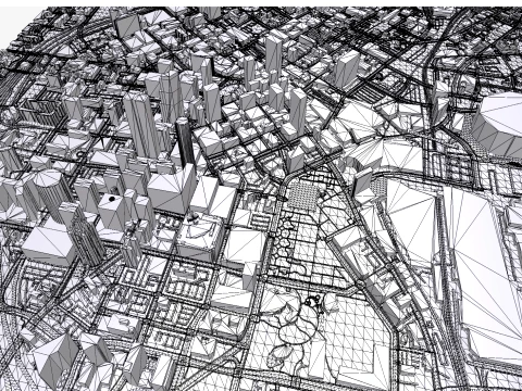 Cityscape Atlanta Georgia USA 3D Model