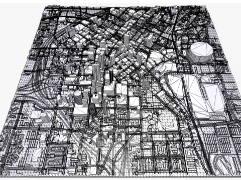Cityscape Atlanta Georgia USA 3D Model
