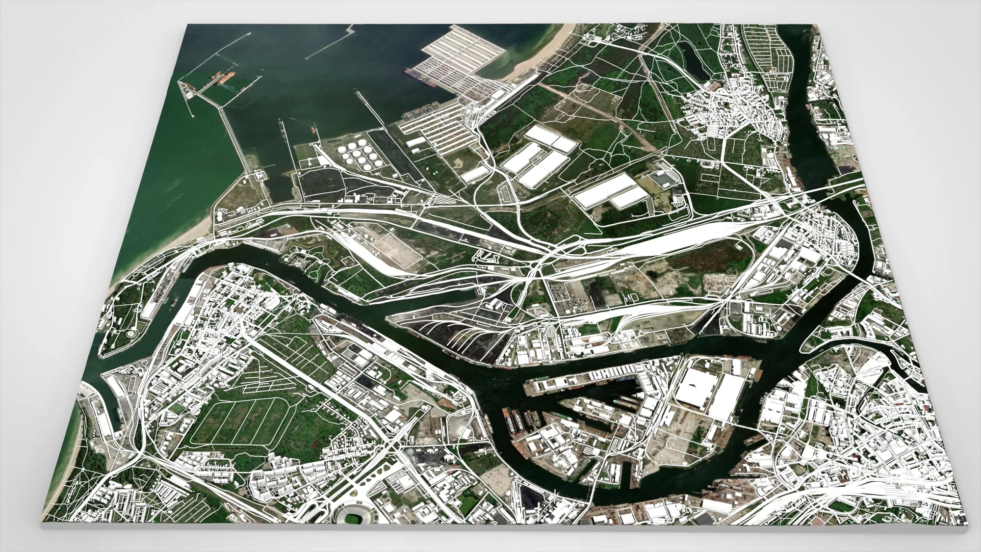 Gdansk seaport Poland 3D Model .c4d .max .obj .3ds .fbx .stl .blend