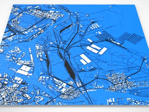 Gdansk seaport Poland 3D Model