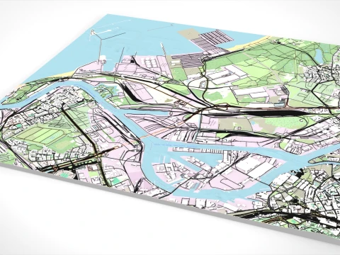 Gdansk seaport Poland 3D Model