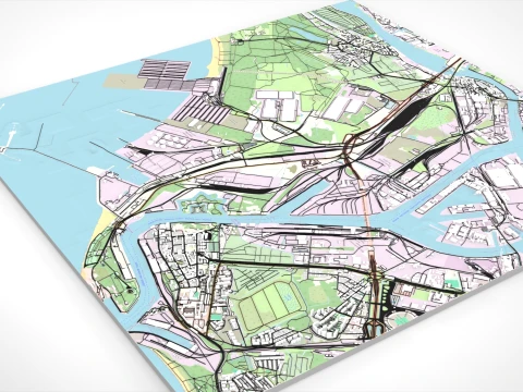 Gdansk seaport Poland 3D Model