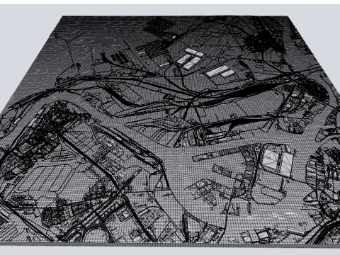 Gdansk seaport Poland 3D Model