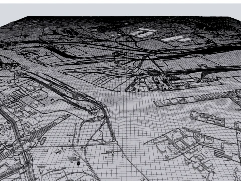 Gdansk seaport Poland 3D Model