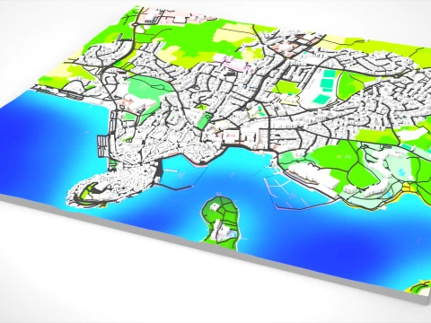 都市景観ロヴィニ クロアチア 3Dモデル
