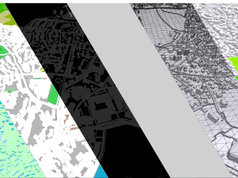 都市景観ロヴィニ クロアチア 3Dモデル