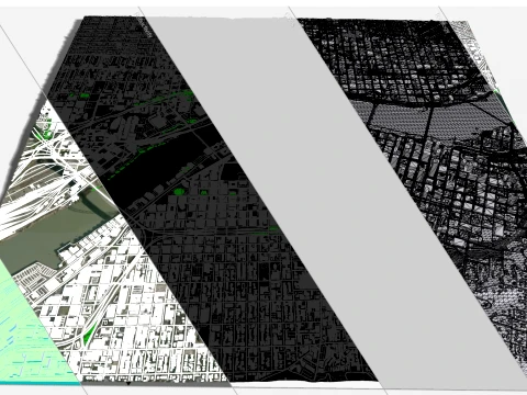 Cityscape Portland Oregon USA 3D Model