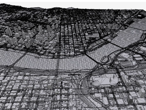 Cityscape Portland Oregon USA 3D Model