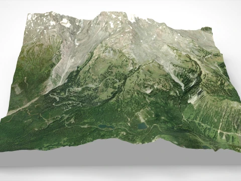 Berglandschaft McClure Rock Washington State USA 3D Modell