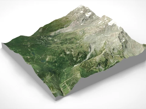 Mountan landscape McClure Rock Washington state USA 3D Model
