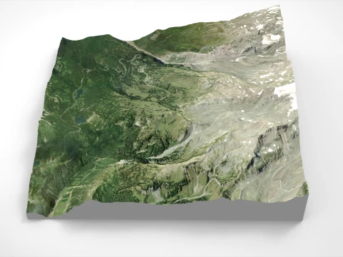 Mountan landscape McClure Rock Washington state USA 3D Model