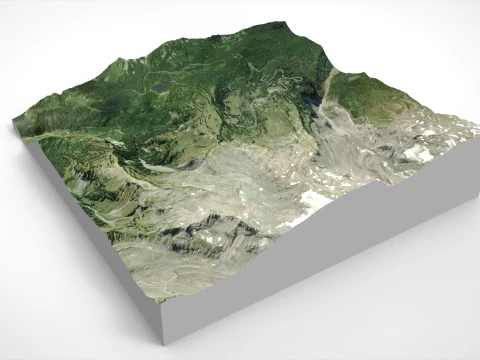 Mountan landscape McClure Rock Washington state USA 3D Model