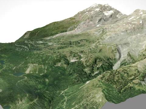Mountan landscape McClure Rock Washington state USA 3D Model