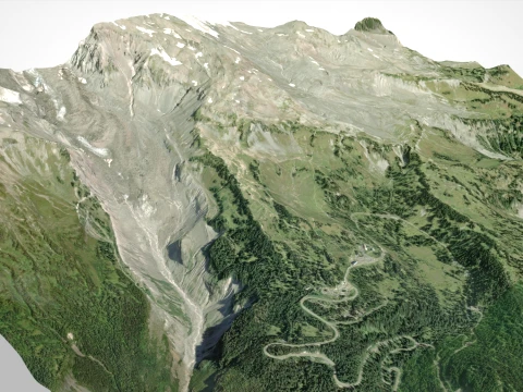 Mountan landscape McClure Rock Washington state USA 3D Model