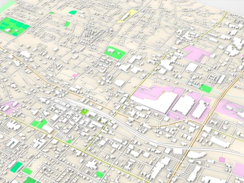 Cityscape Dalton United States 3D Model