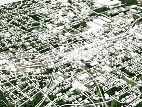 Cityscape Dalton United States 3D Model