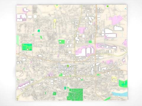 Cityscape Dalton United States 3D Model