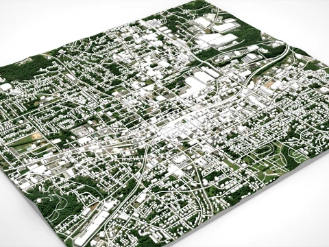 Cityscape Dalton United States 3D Model