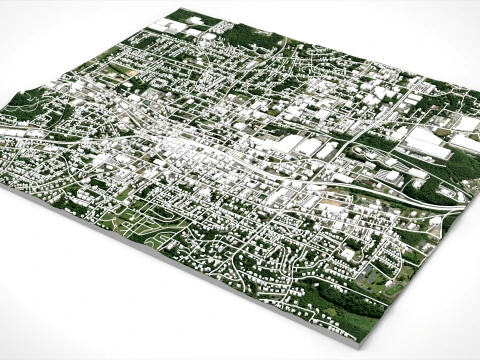 Cityscape Dalton United States 3D Model