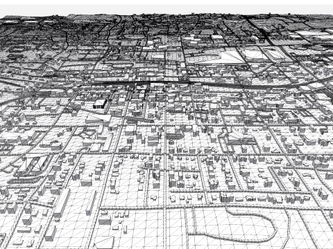 Cityscape Dalton United States 3D Model