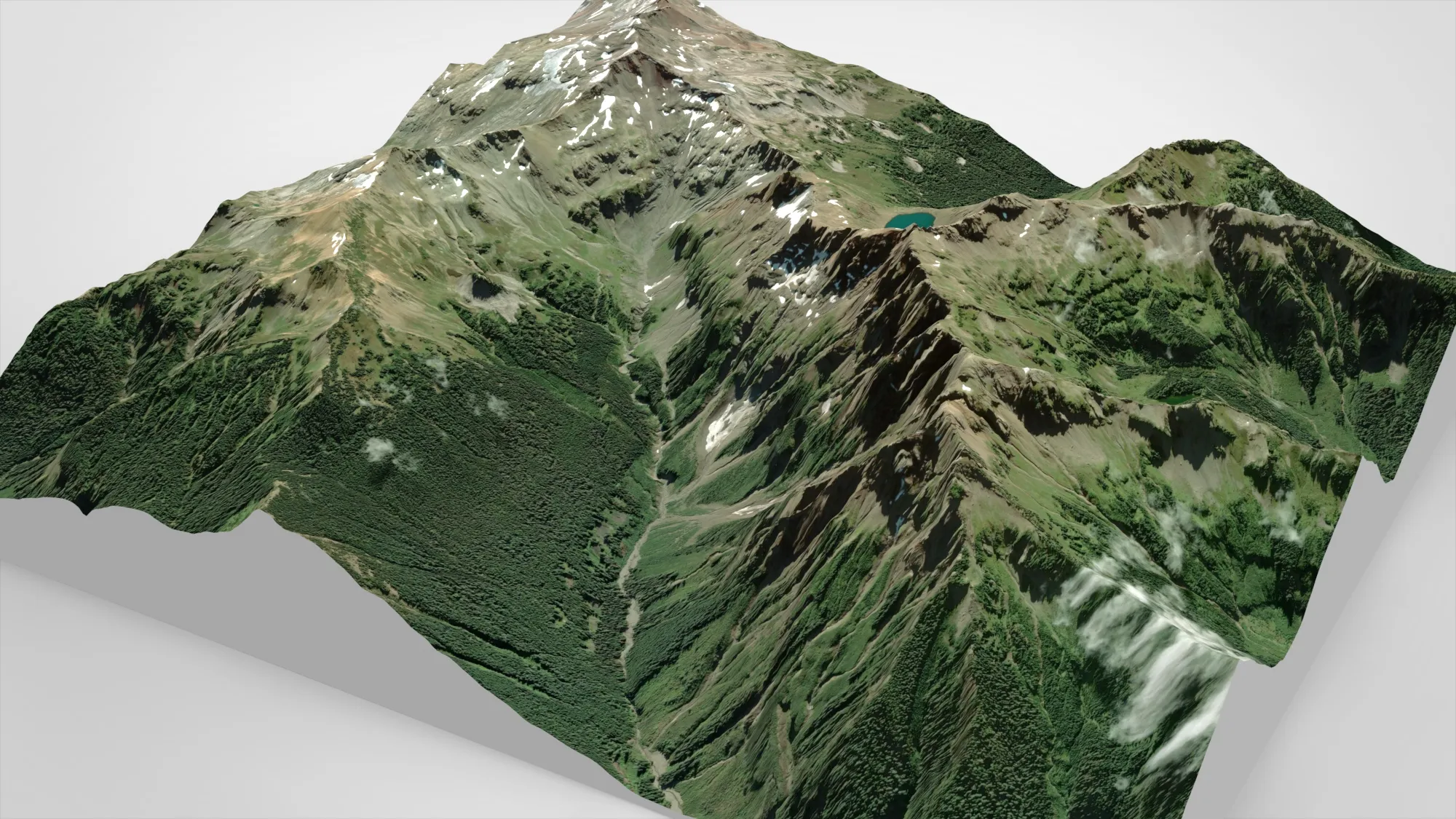 Mountain landscape Johnson Peak California USA 3D Model .c4d .max .obj .3ds .fbx .stl .blend 