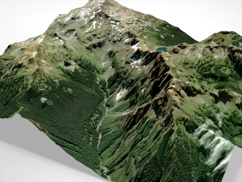Mountain landscape Johnson Peak California USA 3D Model