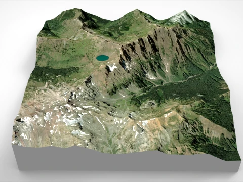 Mountain landscape Johnson Peak California USA 3D Model