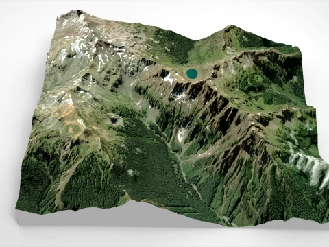 Mountain landscape Johnson Peak California USA 3D Model