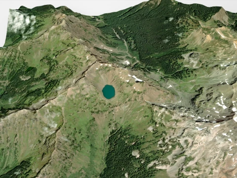 Mountain landscape Johnson Peak California USA 3D Model