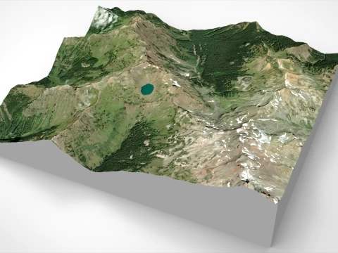 Mountain landscape Johnson Peak California USA 3D Model