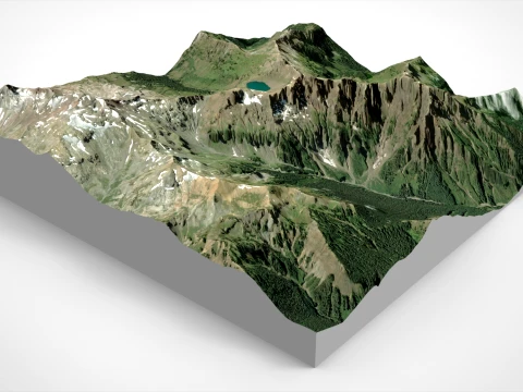 Mountain landscape Johnson Peak California USA 3D Model