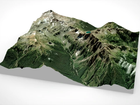 Mountain landscape Johnson Peak California USA 3D Model