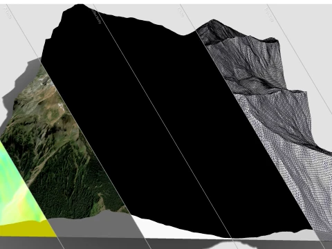 Mountain landscape Johnson Peak California USA 3D Model