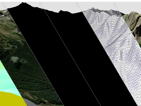 Mountain landscape Johnson Peak California USA 3D Model