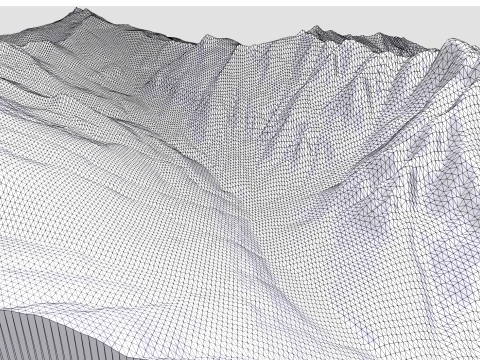 Mountain landscape Johnson Peak California USA 3D Model