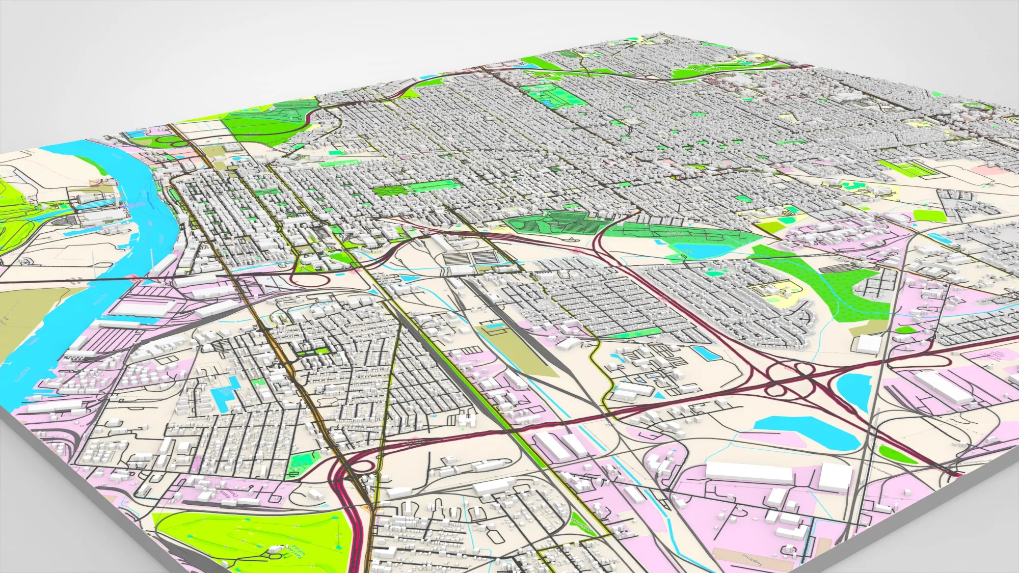 Cityscape Savannah Georgia United States 3D Model .c4d .max .obj .3ds .fbx .stl .blend 